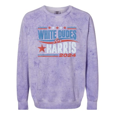 White Dudes For Kamala Harris 2024 For President Election Colorblast Crewneck Sweatshirt