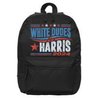 White Dudes For Kamala Harris 2024 For President Election 16 in Basic Backpack