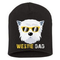 Westie Dad For Dog Owners Fathers Day Short Acrylic Beanie