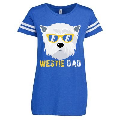 Westie Dad For Dog Owners Fathers Day Enza Ladies Jersey Football T-Shirt