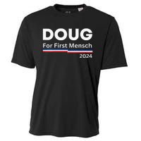 Wos Doug For First Mensch Yiddish Pun Kamala Harris Hebrew Cooling Performance Crew T-Shirt