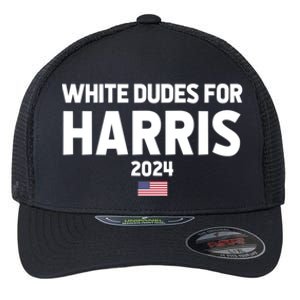 White Dudes For Harris Flexfit Unipanel Trucker Cap