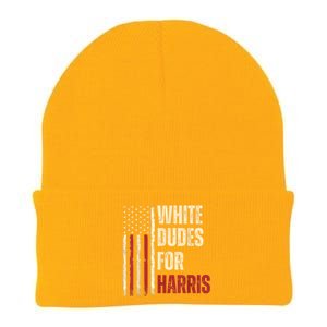 White Dudes For Kamala Harris 2024 For President Election Knit Cap Winter Beanie