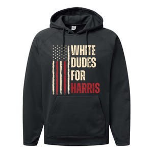 White Dudes For Kamala Harris 2024 For President Election Performance Fleece Hoodie