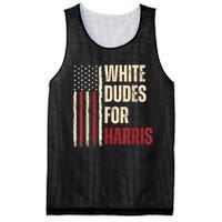 White Dudes For Kamala Harris 2024 For President Election Mesh Reversible Basketball Jersey Tank