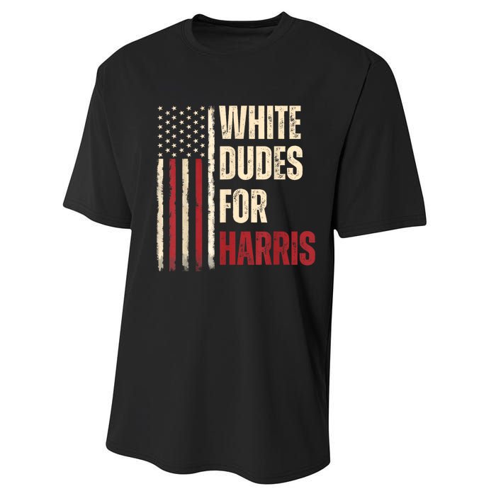 White Dudes For Kamala Harris 2024 For President Election Performance Sprint T-Shirt