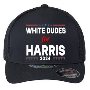 White Dudes For Harris 2024 Karens For Kamala Flexfit Unipanel Trucker Cap