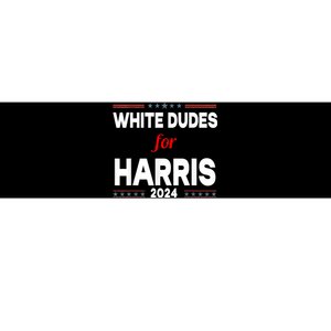 White Dudes For Harris 2024 Karens For Kamala Bumper Sticker