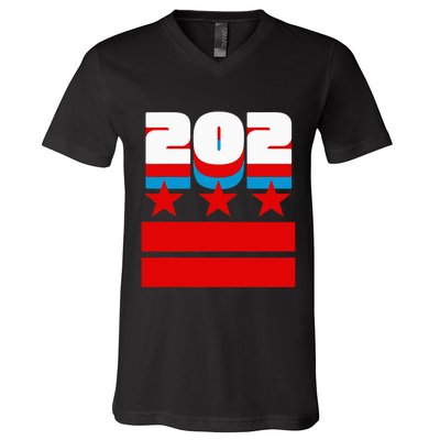 Washington Dc Flag V-Neck T-Shirt