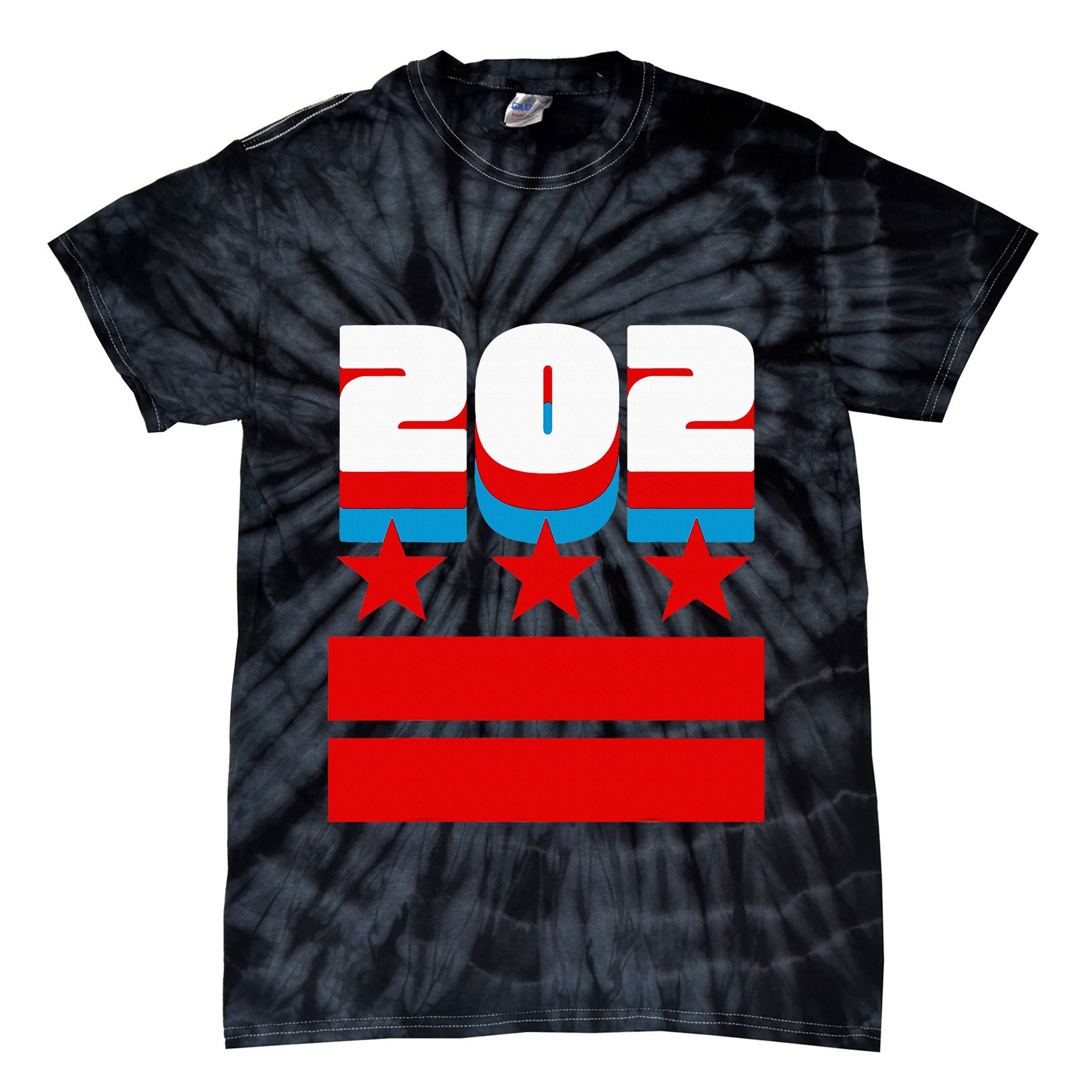 Washington Dc Flag Tie-Dye T-Shirt