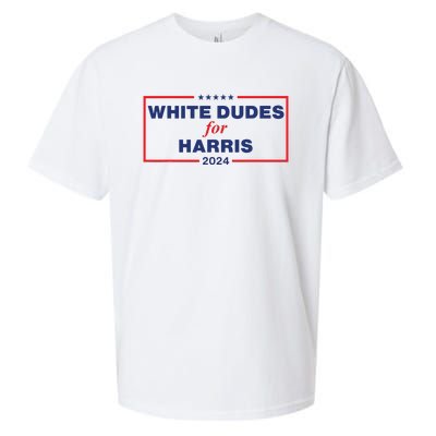 White Dudes For Harris2024 Sueded Cloud Jersey T-Shirt