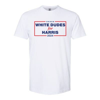 White Dudes For Harris2024 Softstyle CVC T-Shirt