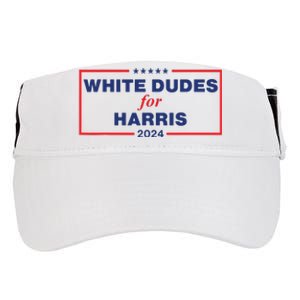 White Dudes For Harris2024 Adult Drive Performance Visor