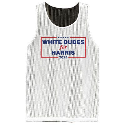 White Dudes For Harris2024 Mesh Reversible Basketball Jersey Tank