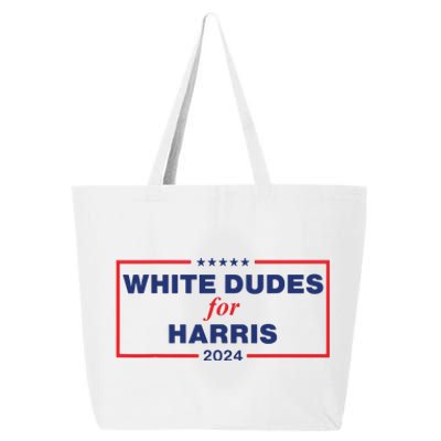 White Dudes For Harris2024 25L Jumbo Tote