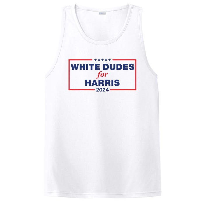 White Dudes For Harris2024 PosiCharge Competitor Tank