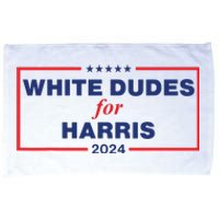 White Dudes For Harris2024 Microfiber Hand Towel