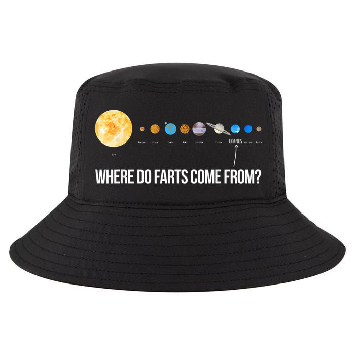 Where Do Farts Come From Uranus Funny Universe Cool Comfort Performance Bucket Hat