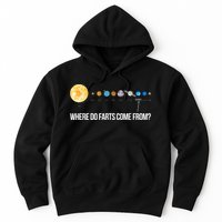 Where Do Farts Come From Uranus Funny Universe Hoodie