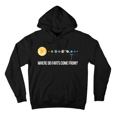 Where Do Farts Come From Uranus Funny Universe Hoodie