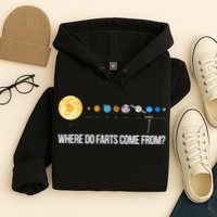 Where Do Farts Come From Uranus Funny Universe Hoodie