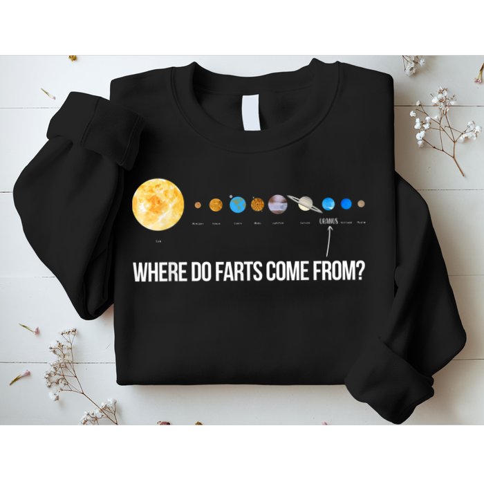 Where Do Farts Come From Uranus Funny Universe Sweatshirt