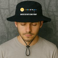 Where Do Farts Come From Uranus Funny Universe Bucket Hat