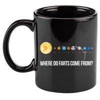 Where Do Farts Come From Uranus Funny Universe 11oz C Handle Ceramic Mug