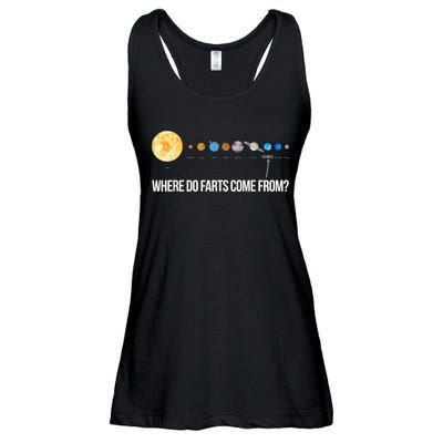 Where Do Farts Come From Uranus Funny Universe Ladies Essential Flowy Tank