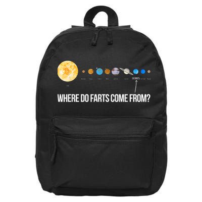 Where Do Farts Come From Uranus Funny Universe 16 in Basic Backpack