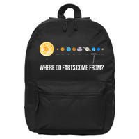 Where Do Farts Come From Uranus Funny Universe 16 in Basic Backpack