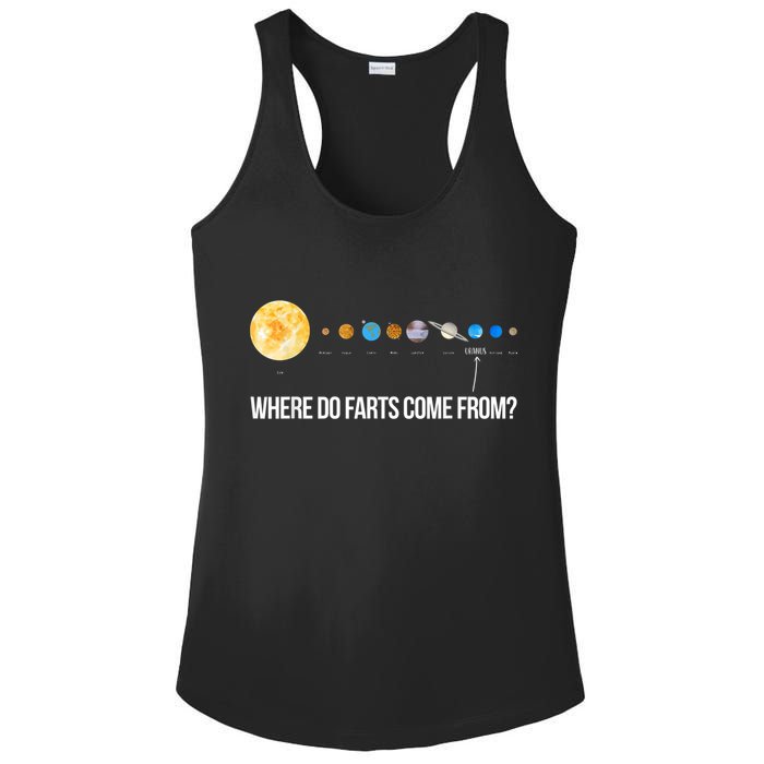 Where Do Farts Come From Uranus Funny Universe Ladies PosiCharge Competitor Racerback Tank