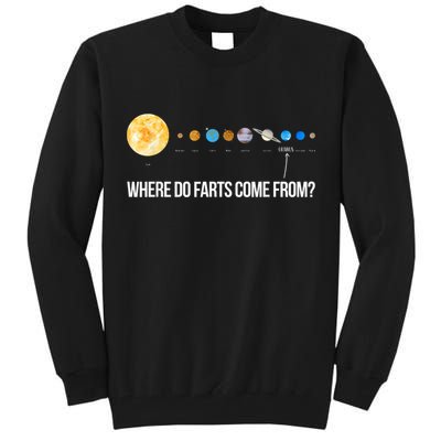 Where Do Farts Come From Uranus Funny Universe Tall Sweatshirt