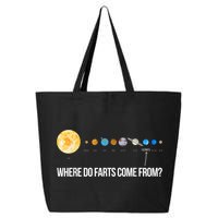 Where Do Farts Come From Uranus Funny Universe 25L Jumbo Tote