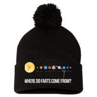 Where Do Farts Come From Uranus Funny Universe Pom Pom 12in Knit Beanie
