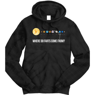 Where Do Farts Come From Uranus Funny Universe Tie Dye Hoodie