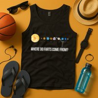 Where Do Farts Come From Uranus Funny Universe Tank Top