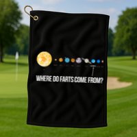 Where Do Farts Come From Uranus Funny Universe Golf Towel