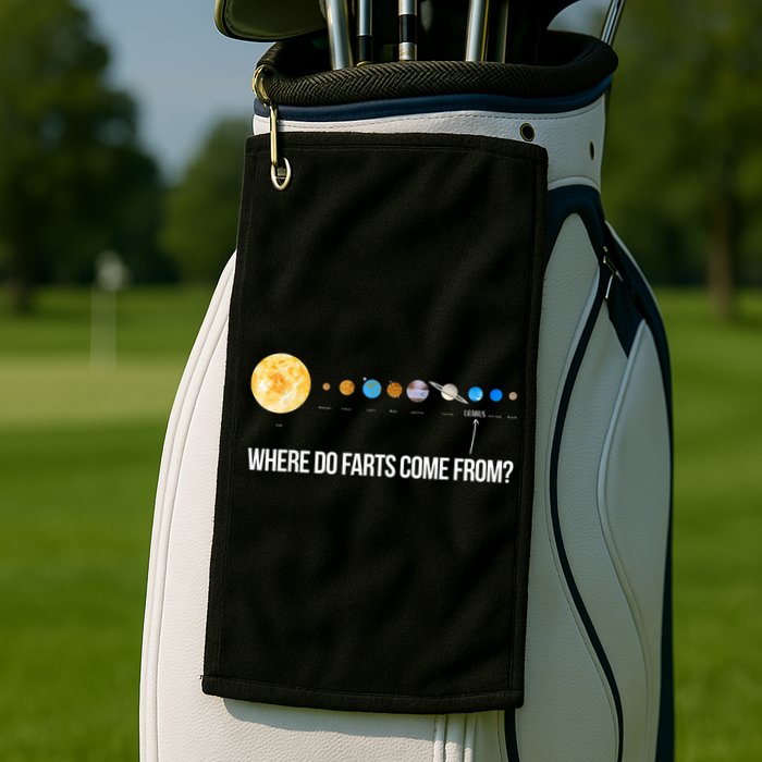 Where Do Farts Come From Uranus Funny Universe Golf Towel