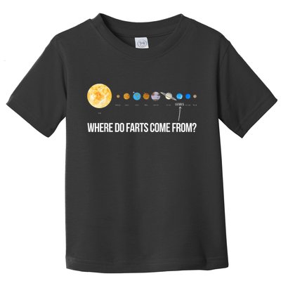 Where Do Farts Come From Uranus Funny Universe Toddler T-Shirt