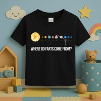 Where Do Farts Come From Uranus Funny Universe Toddler T-Shirt