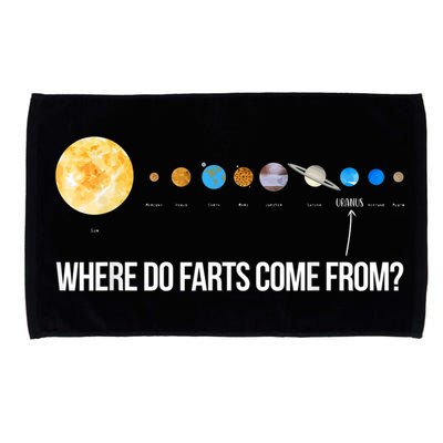 Where Do Farts Come From Uranus Funny Universe Microfiber Hand Towel