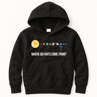 Where Do Farts Come From Uranus Funny Universe Kids Hoodie