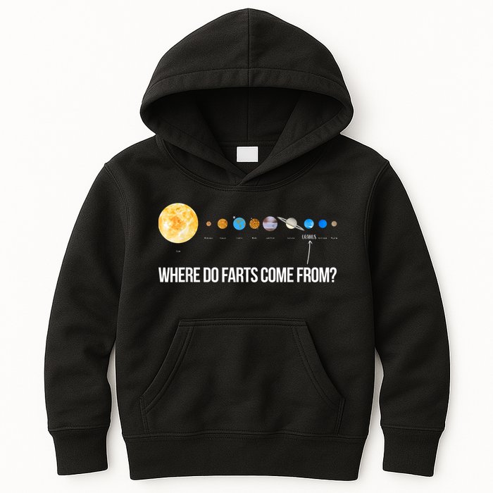 Where Do Farts Come From Uranus Funny Universe Kids Hoodie