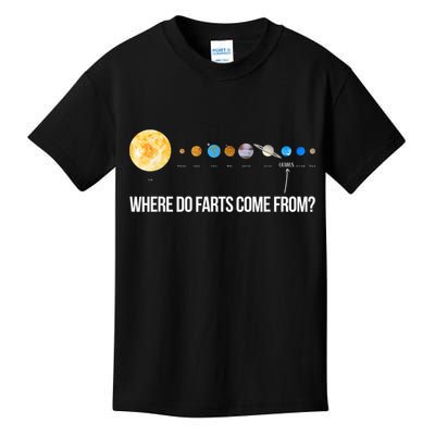 Where Do Farts Come From Uranus Funny Universe Kids T-Shirt