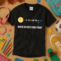 Where Do Farts Come From Uranus Funny Universe Kids T-Shirt