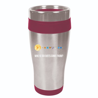 Where Do Farts Come From Uranus Funny Universe 16oz Travel Tumbler