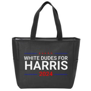 White Dudes For Harris Zip Tote Bag