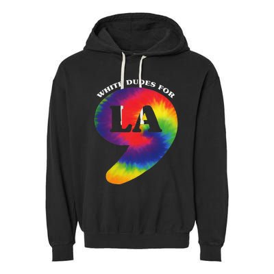 White Dudes For Kamala Harris Comma La Tie Die Garment-Dyed Fleece Hoodie