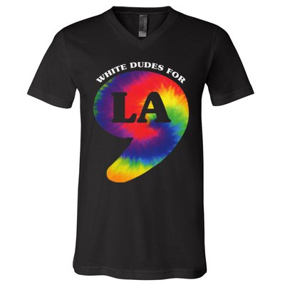 White Dudes For Kamala Harris Comma La Tie Die V-Neck T-Shirt